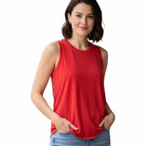 ATHLETA Women’s Red Sleeveless Breezy Tank Small #384043